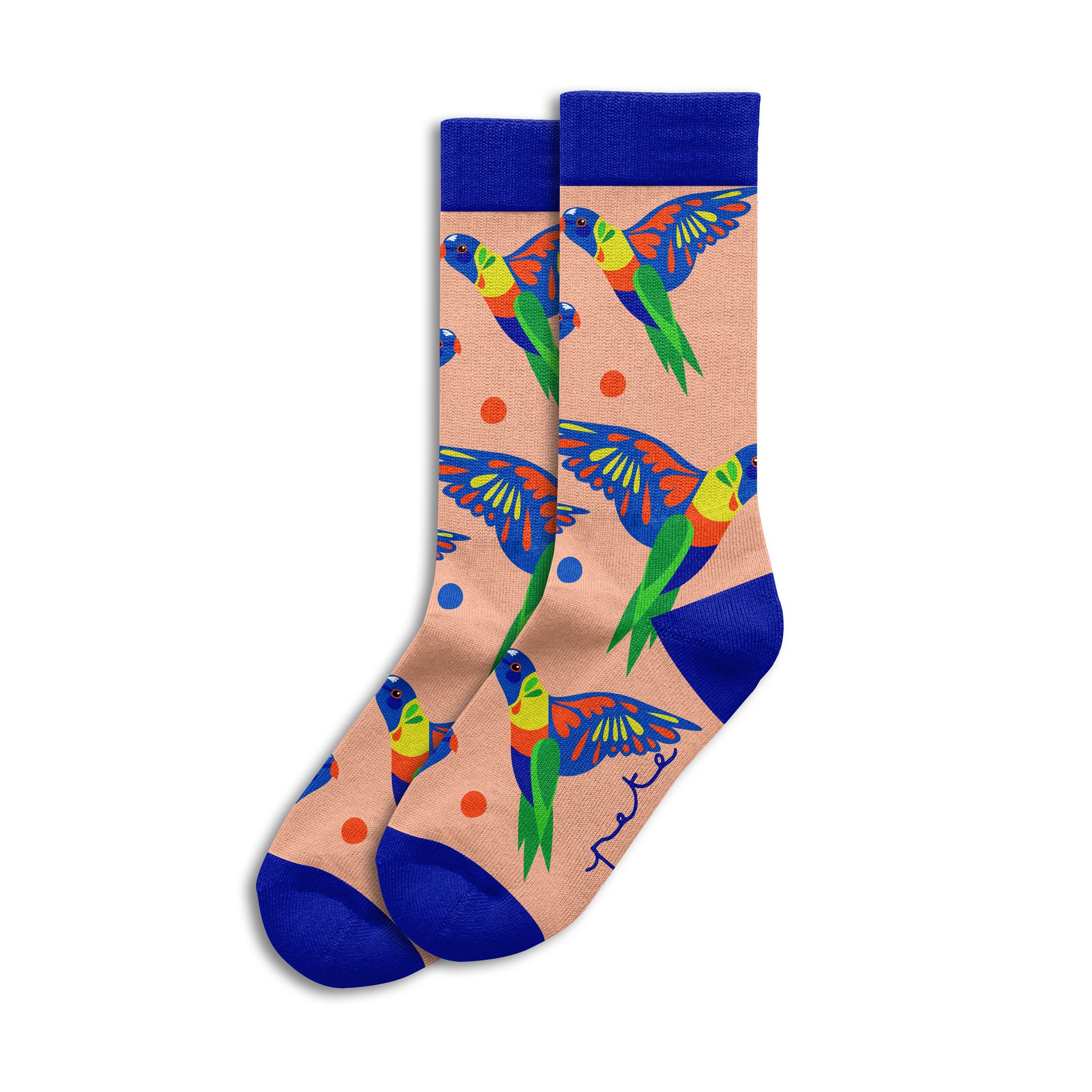 Pete Cromer x Sole Mates Socks - Rainbow Lorikeet - Wilmot Harvey