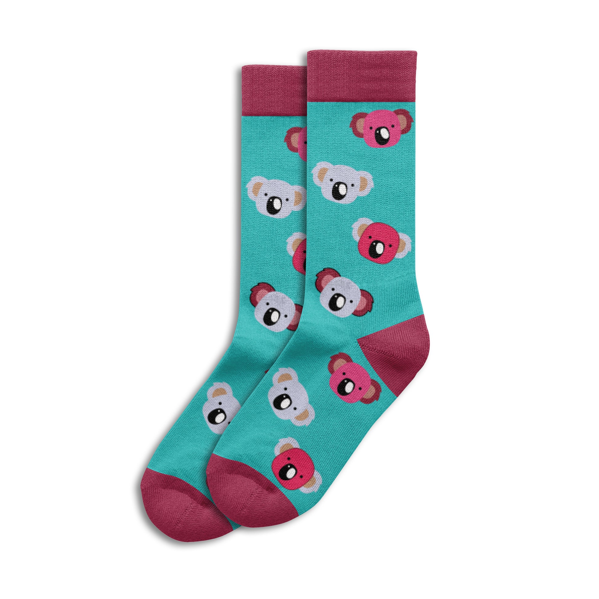 Sole Mates Socks - Koala Head Turquoise - Wilmot Harvey