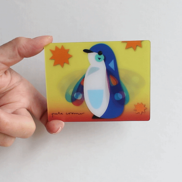 Pete Cromer 3D Postcard - Penguin - Wilmot Harvey