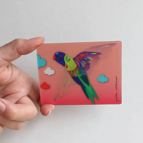 Pete Cromer 3D Ruler - Rainbow Lorikeet